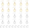 DICOSMETIC 2 Colors Cabochon Earring Hooks Making Kit Stainless Steel 20Pcs 12mm Flat Round Blank Bezel Tray Golden Dangle Earring and 20Pcs Glass...