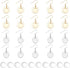 DICOSMETIC 2 Colors Cabochon Earring Hooks Making Kit Stainless Steel 20Pcs 12mm Flat Round Blank Bezel Tray Golden Dangle Earring and 20Pcs Glass...