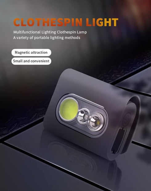 Clip On Night Light 2000 Lumen Safety Jogging LED Running Light with Strong Magnetic Clip,USB Rechargeable Night Lights Addon to Reflective Vest f...