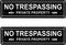 Kichwit 2 Pack Private Property No Trespassing Metal Sign for House Door or Fence, Aluminum, 11.8 x 3.1 Inches...
