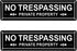 Kichwit 2 Pack Private Property No Trespassing Metal Sign for House Door or Fence, Aluminum, 11.8 x 3.1 Inches...