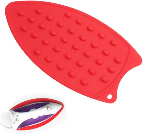 Multipurpose Silicone Iron Rest Pad for Ironing Board Hot Resistant Mat,Silicone Heat Resistant Iron Rest Pad (Red)...