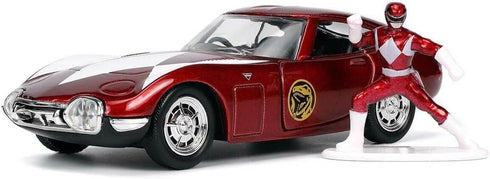 JADA TOYS, INC 1967 TOYOTA 2000GT W/RED RANGER NANO FIG 1/32 VEHICLE...