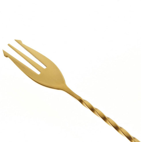 Barfly Fork Bar Spoon, End 12 3/8" (31.5 cm), Gold...