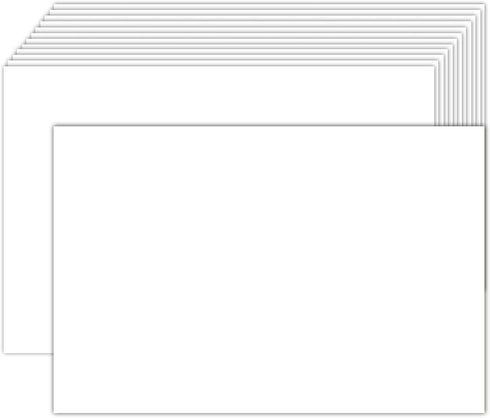 100 Pack White Blank Index Cards 4x6 Thick Paper, Goefun 80lb Heavyweight CardStock Unlined Notecards for Post Cards, Photo Paper, Recipe Cards...