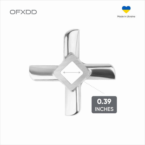 Replacement Meat Grinder Blade - Size #8 - Universal Stainless Steel Blades for Meat Grinders - Grinding Accessories Parts (1)...