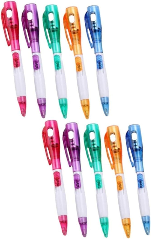 Ciieeo 10pcs Black Pens Ballpoint Fountain Pen Ink Black Gel Pens Ink Pen Flashlight Pen Flashlight Pens Ballpoint Ball-point Pen with Light Ballp...