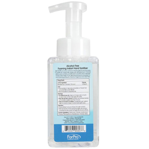 ForPro Professional Collection Alcohol-Free Foaming Instant Hand Sanitizer, Moisturizing, Dye and Fragrance Free Sanitizer, 15 Ounce Pump Bottle...