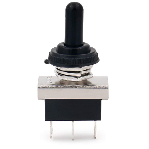 Baomain Car Toggle switch SPDT Latching (Maintained) ON-OFF-ON 3 Pin 3 Position 12V/25A with waterproof cover for Auto Car (4PCS)...