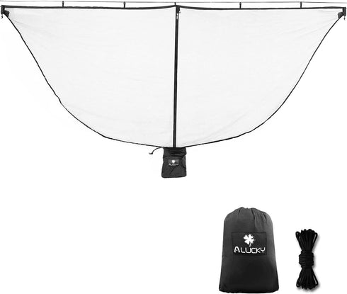 Hammock Net Camping Mosquito Net, No See Ums & Repels Insect, Polyester Netting for 360 Degree Protection, Double Sided Zipper for Easy Access Fit...
