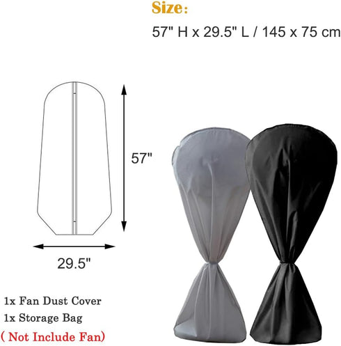 Electric Fan Dust Cover 420D Heavy Duty Standing Round Fan Cover Washable All Electric Fan Sleeve Waterproof Dustproof Protective Cover for Pedest...