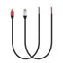 2Packs Speaker Wire RCA Audio Both Female Plug Jack Connector Adapter to Bare Wire Open End Pigtail Audio Video Lotus Plug Repair Cable for Amplif...