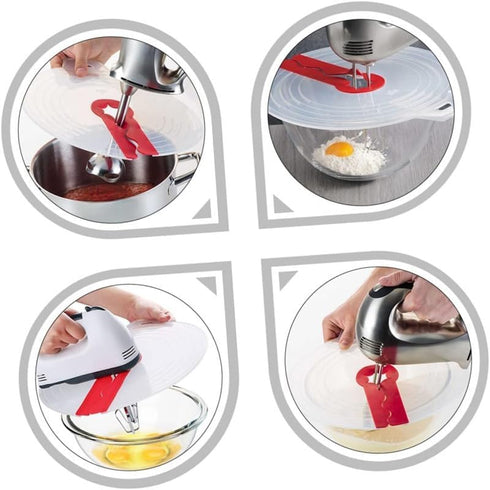 Splatter Guard for Mixer, splash cover for mixing bowl, Mixing Bowl Splatter Guard Splash Guard for Mixer for Egg Bowl Whisk Cooking Kitchen Tool...