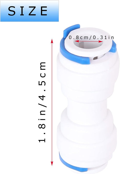 5/16" to 5/16" Refrigerator Water Line Tube Connector Unit Compatible with GE Replace WR02X11330