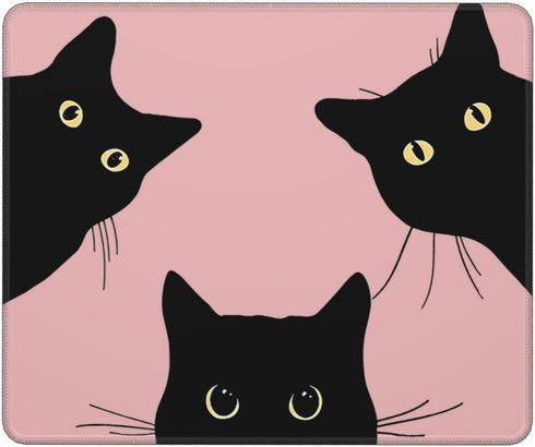 Funny Cat Mouse Pad Square Cute Mouse Pads for Wireless Mouse Small Office Computer Mousepad for Desk Laptop with Non-Slip Rubber Base Mouse Mat, ...