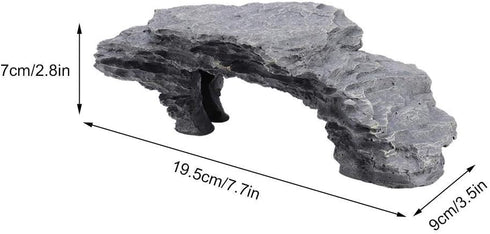 Tnfeeon Tortoise Basking, Hiding Cave Aquarium Reptile Hide Habitat Climbing Dock Decoration Ornament...