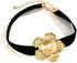 Boho Gold Flower Floral Pearl Black Choker Necklace for Women,Y2k Denim Rose Flower Choker Pearl Velet Choker Pendant Collar Trendy Jewelry...
