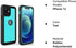 for iPhone 12 Waterproof Case,Waterproof Shockproof Dustproof IP68 Full-Body Hard Case Built-in Screen Protector Underwater Outdoor Waterproof Cov...