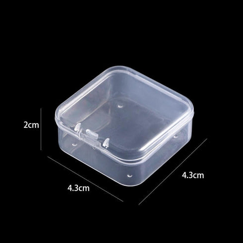 30pcs Square Transparent Jewelry Container, Plastic Makeup Bead Packaging Storage Box, Mini Clear Empty Case with Lid for Crafts, Jewelry, Hardwar...