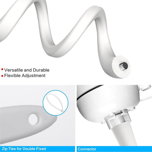Baby Monitor Mount for HelloBaby HB65/HB66/HB248, ANMEATE SM935E Video Baby Monitor, Flexible Baby Camera Monitor Holder Without Tools for Crib or...