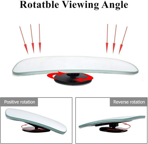 Blind Spot Mirror, Rectangle Adjustable Car Auxiliary Universal Wide Angle Mirror for Universal Cars (Adhesive, 2pcs)...