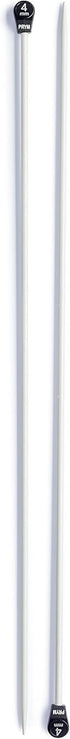 Prym 16" Single Point Aluminum, 4mm Knitting Needles, 40cm, Grey 2 Count......