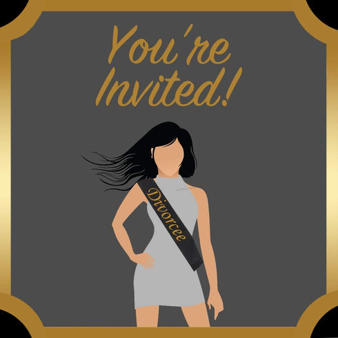 Divorce Party Decorations Kit | 10 Divorce Photo Booth Props | "I Do I Did I'm Done!" Banner | Divorcee Sash | 10 Gold Confetti Balloons and 10 Bl...