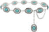 Navoky Turquoise Chain Belts Concho Belt Silver Metal Western Waist Chain Retro Boho Cowgirl Outfit Accessories for women...
