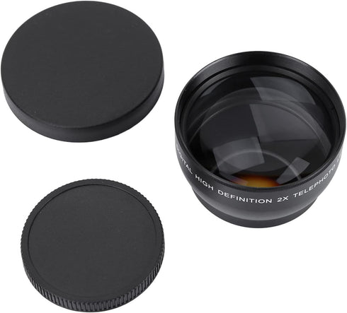 52mm telephoto lens52mm 2X mag,Lens,52mm 2X Magnification HD Tele Converter Telephoto Lens for 52mm Mount Camera......
