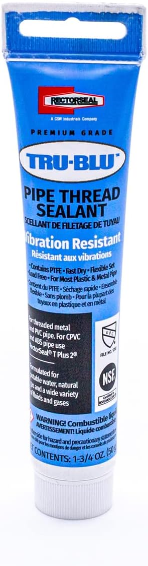 Rectorseal 31780 1-3/4-Ounce Tube Tru-Blu Pipe Thread Sealant , Blue...