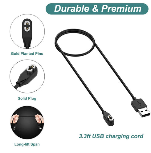Kissmart Charging Cable for AfterShokz Aeropex AS800, Shokz OpenRun, OpenRun Mini, OpenRun Pro, OpenComm Replacement Shokz Headphone Charger [2Pac...