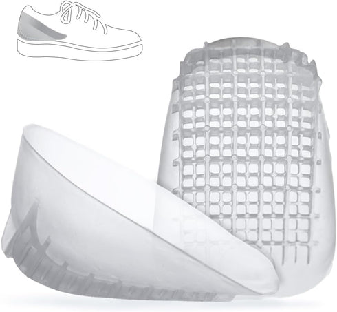 Tuli's Heavy Duty Gel Heel Cups, Cushion Insert for Shock Absorption, Plantar Fasciitis, Sever’s Disease and Heel Pain Relief, Made in USA, Regula...
