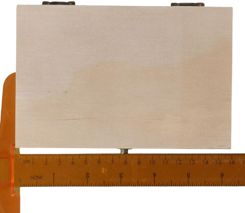 Unfinished Wooden Box,5.9x3.9x3.1In Storage Box with Hinged Lid,Crafts DIY Box for Jewelry Home Deocration...