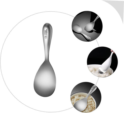 Serving Spoon Chinese Spoons Drink Spoons Rice Paddle Thickened Rice Spoon Pudding Scoop Restaurant Spoon Meal Spoon Dinner Spoon Household Teaspo...