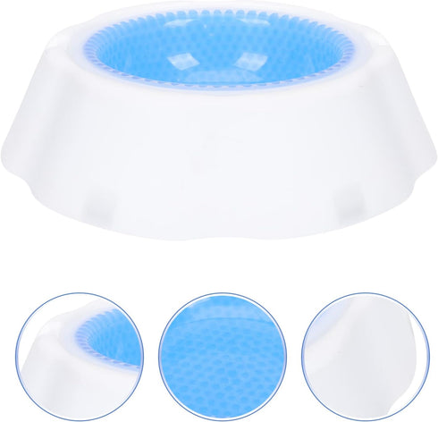 LUOZZY Kitten Bowl Pet Cooler Bowl Dog Frosty Water Bowl for House Summer Pet Drinking Bowl (Blue)...