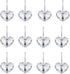 Actpe Decorative Crystal Heart Shape Shower Curtain Hooks Rust Resistant Hooks Glide Shower Ring Hangs Holder Bling for Bathroom, Pack of 12...