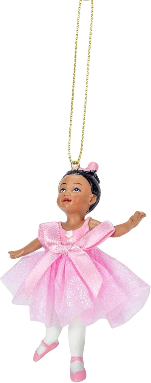 Kurt S. Adler African American Little Ballerina Christmas Tree Ornament,Resin, C8751 New...