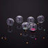 PH PandaHall 30 Pcs 14mm Mini Empty Clear Glass Globe Bottle Wish Ball Bottles DIY Pendant Charms with 30 Pcs 8mm Cap Bails for Earring Necklace J...