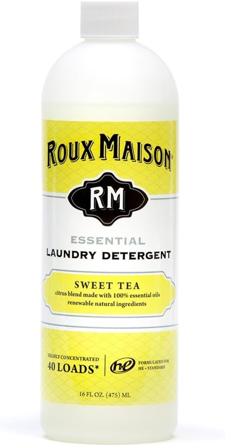 All Natural HE Liquid Laundry Detergent & Stain Remover, 16oz, Essential, Sweet Tea...