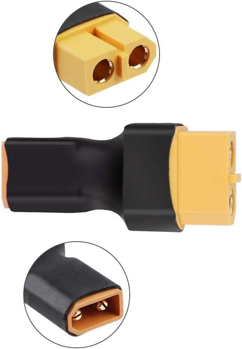 5-Pack XT30 Plug Male Connector to XT60 Plug Female Connector No Wire Adapter for RC FPV Drones Car Lipo NiMH Battery Charger ESC...