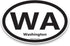 Magnet Me Up WA Washington US State Oval Magnet Decal, 4x6 Inches, Heavy Duty Automotive Magnet for Car Truck SUV, Any Magnetic Surface, The Everg...