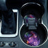 , Purple Marvel Nebula Galaxy Design Absorbent ROUND Fabric Felt Neoprene Car Coasters for Drinks, 2pcs Set...