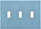 Light Blue Light Switch plate Cover 3 Gang Toggle Switch Wall Plate Decorative Outlet Covers Home Decor H4.46 xL6.37in...