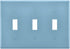 Light Blue Light Switch plate Cover 3 Gang Toggle Switch Wall Plate Decorative Outlet Covers Home Decor H4.46 xL6.37in...