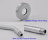 Aquaiaw Shower Arm and O-Ring Flange, 8 inch, Solid Brass, Round, Both Soldered 1/2 NPT Tapered Threads, Wall Mount Shower Arm Extension with Escu...