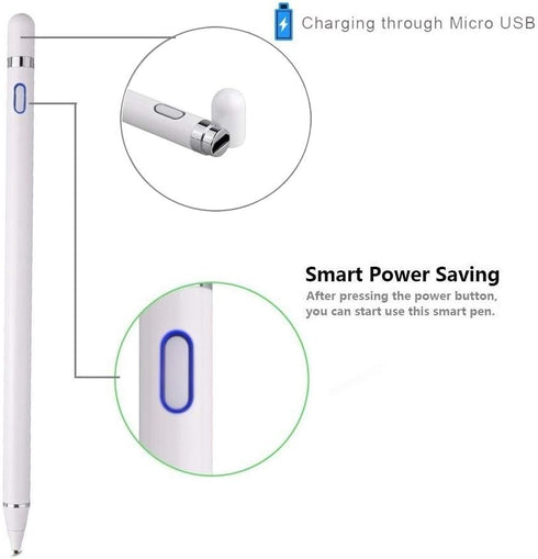 Stylus Pens for Touch Screens, Fine Point Stylist Pen Pencil Compatible with iPhone iPad Other Tablets (White)...