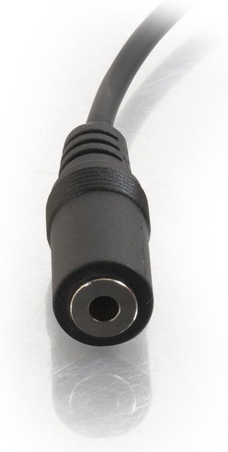 C2G Legrand 3.5mm Male to Female Cable, Stereo Audio Extension Cable, Black Auxillary Port Extension Cable, 5 Foot Audio Extension Cable, 1 Count,...