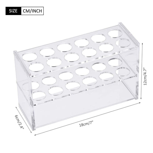 Acrylic Test Tube Holder Rack 12 Sockets for 25ml Centrifuge Tubes Clear (25ml,12 Sockets)...