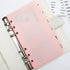 Pink Cash Envelopes A6 Binder Pockets Dividers 6 Tabs PP A6 Binder Inserts with Label Stickers Cash Envelope for Budgeting A6 6-Ring Budget Binder...