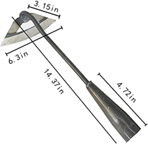 Garden Tools Hollow Hoe, All-Steel Hardened Hollow Hoe, Sharp Garden Edger Weeder, Durable Gardening Hoe Hand Tool Weed Puller Accessories for Bac...